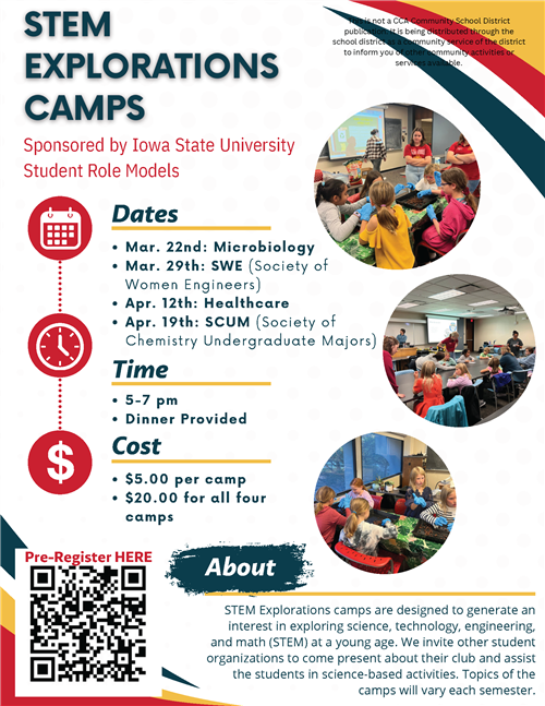ISU STEM Camps flyer